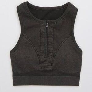 Aerie OFFLINE Seamless Zip Front Sports Bra